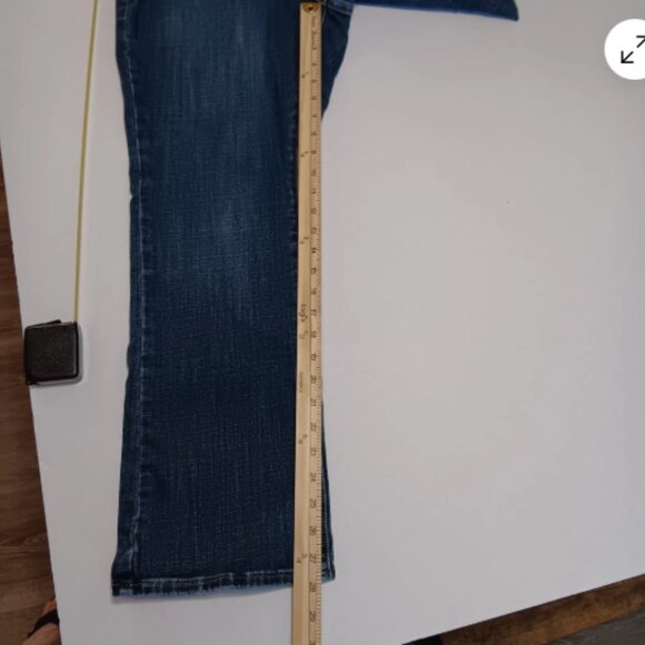 Levi's Classic Boot‎ Cut Jeans Womens 14 Stretch Blue Denim 5 Pocket Style B24 - Picture 5 of 12